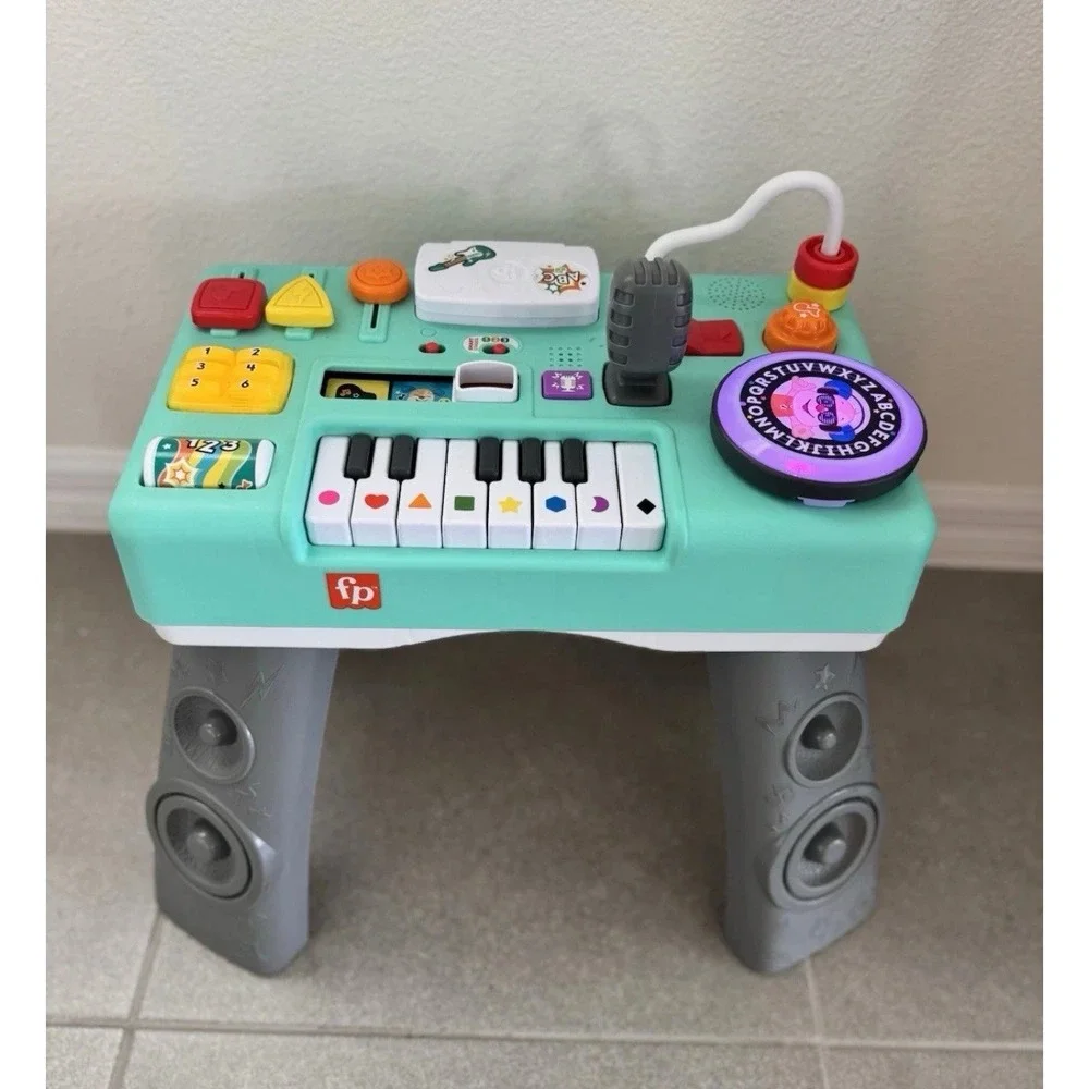 Fisher-Price Baby Toddler Toy Laugh Learn Mix Learn DJ Table Musical WORKS GREAT